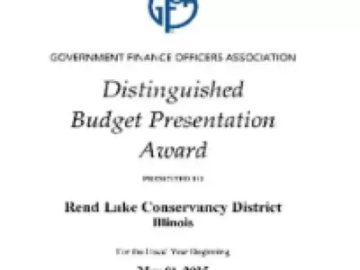 Recognizing Excellence: Rend Lake Conservancy District Honored with Top Budget Presentation Award