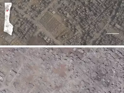 Gaza's Zeitoun Neighborhood Transformed into Desolate Landscape