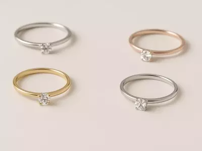 Diamond Rings with Minimalist Design