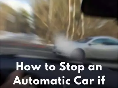 How to stop automotic car if the brakes fall