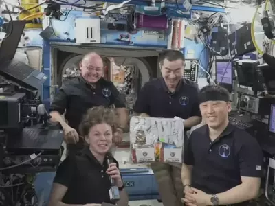Astronauts Celebrate Thanksgiving in Orbit with International Feast