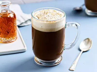 Spiced Rum Coffee with Butterscotch Whipped Cream