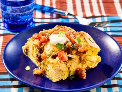 Southwest-Style Cheesy Breakfast Strata: A Hearty Make-Ahead Meal