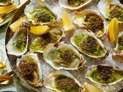 Indulgent Roasted Oysters with Savory Topping