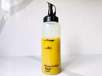 Homemade Vinaigrette: A Simple Squeeze Bottle Hack for Effortless Salad Dressings
