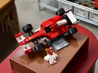 LEGO Unveils Ferrari F2004 and Michael Schumacher Commemorative Set