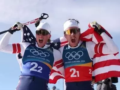 Ogden and Schumacher Secure Historic Silver for U.S. in Olympic Cross-Country Team Sprint