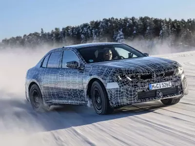 BMW i3 50 xDrive Prototype: Testing on Ice in Arjeplog, Sweden