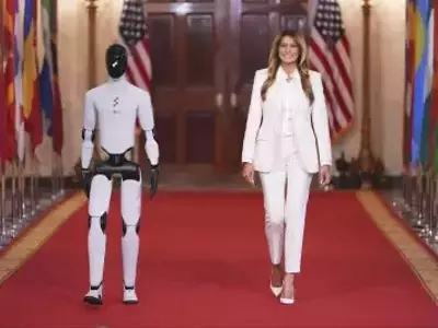 Humanoid Robot Shares Spotlight with Former First Lady at White House Tech Summit