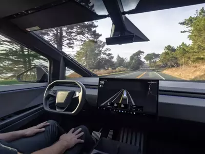 Tesla Cybertruck's Full Self-Driving System Misinterprets Road Markings at High Speeds