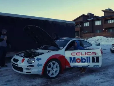 Ryan Tuerck's 600-HP GR Corolla-Powered Celica Rally Car Takes Second Place