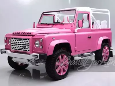 Unique Barbie-Themed Land Rover Defender 90 Up for Auction
