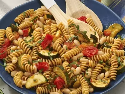 Nourishing Roasted Vegetable and Bean Pasta Salad