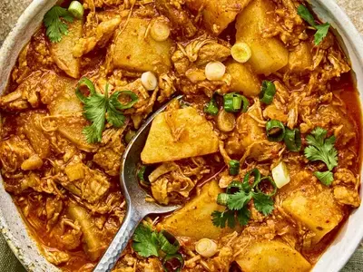 Hearty Mexican Stewed Potatoes with Pork Belly
