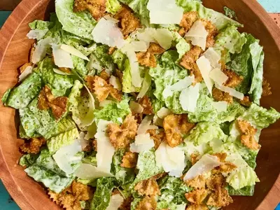 Crispy Pasta Caesar Salad
