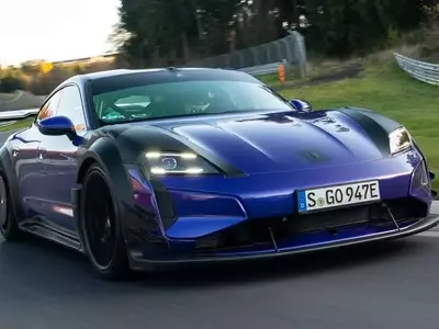 Porsche Taycan Turbo GT Manthey Claims New Nürburgring Record
