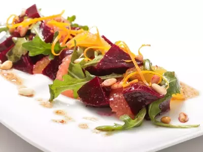 Beet and Citrus Salad with Pine Nut Vinaigrette