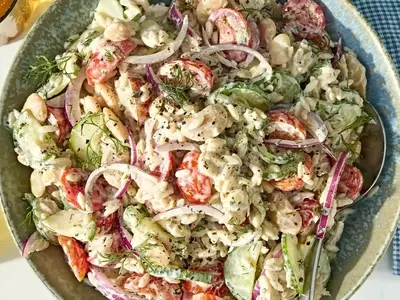 Refreshing Orzo Salad with Creamy Herb Dressing