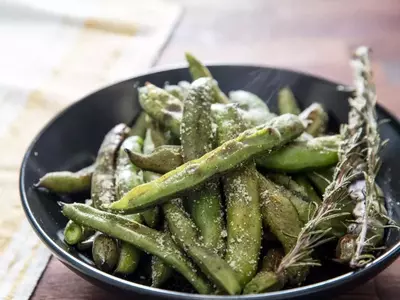 Effortless Broiled Fava Beans with Herb-Infused Salt