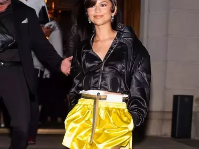 Zendaya Reimagines Evening Wear with Silk Boxer Shorts at Louis Vuitton Event