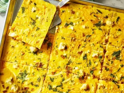 Effortless and Nutritious Sheet-Pan Eggs with Cauliflower and Tempeh