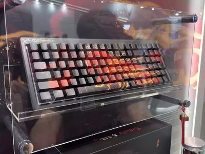 Ducky Unveils Striking 'Year of the Horse' Gaming Keyboard at Computex, A Blaze of Red and Gold