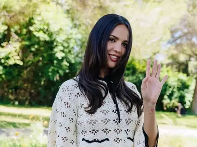Eiza González's Elegant Crochet Ensemble at Zimmermann's French Riviera Celebration