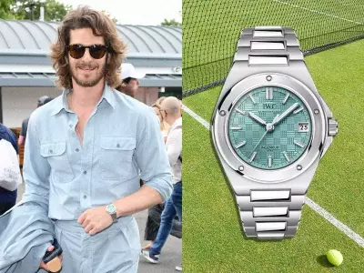 Andrew Garfield's Wimbledon Style: A Blue-Toned IWC Ingenieur Steals the Show