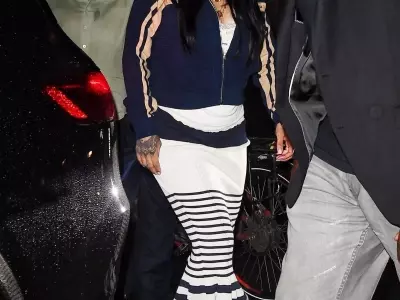 Rihanna's Bold Striped Ensemble Takes Center Stage in New York City