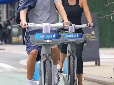 Celebrities Embrace Citi Bikes for Summer Romance in New York City