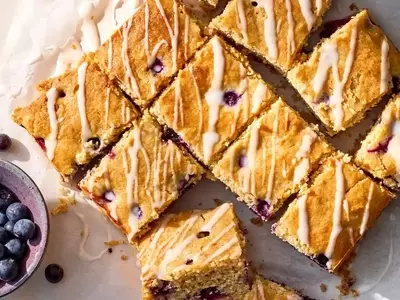 Effortless Lemon-Blueberry Delight: A One-Bowl Snack Cake