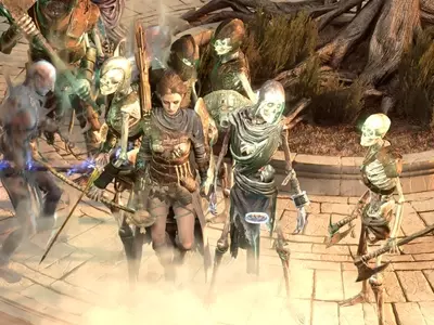 Path of Exile 2: Summoning an army of 2,000 skeletons, an ultimate frame rate shredder