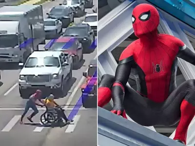 Real-Life Hero Embodies Spider-Man Spirit by Aiding Wheelchair User