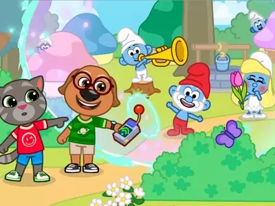 Talking Tom & Friends World Game Introduces Smurfs Crossover