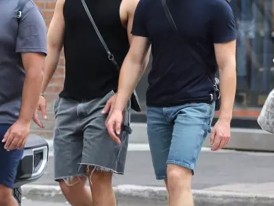 Co-Stars Hudson Williams and Connor Storrie’s Synchronized Toronto Street Style