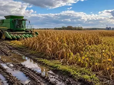 Lluvias Interrumpen Cosecha de Maíz y Soja en Illinois
