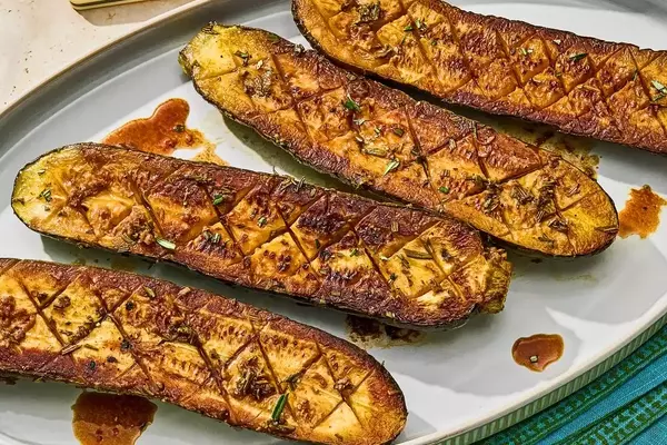 Delectable Balsamic Rosemary Melting Zucchini